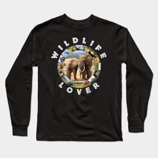Wildlife Lover Elephant Siblings Long Sleeve T-Shirt
